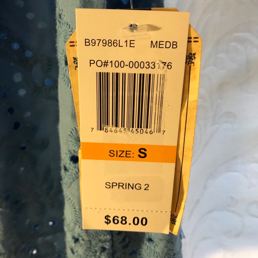 Blue Off The Shoulder Democracy Top - Picture 3 of 4